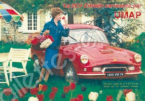 CARTE POSTALE 2 CV UMAP VINTAGE