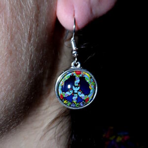 BOUCLES OREILLES PEACE AND LOVE BIRD